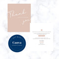 Tan Elegant Thank you Card (Vertical) 4.5 x 5.5, Editable or Printable Business Package Insert Card Canva Template