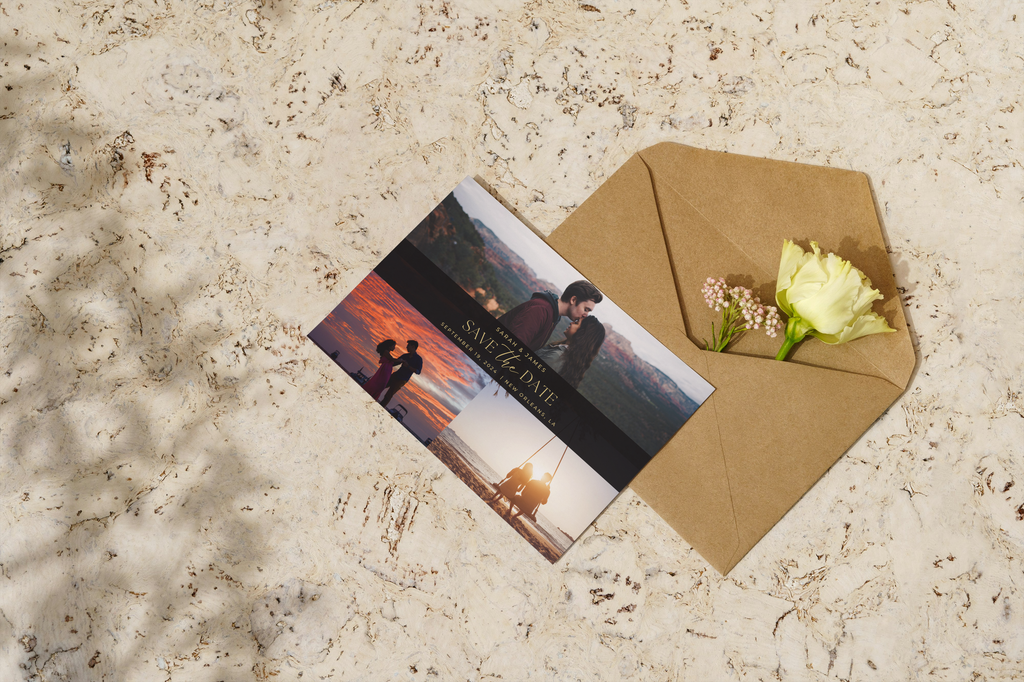 Save The Date Template Photo Collage | Editable Template