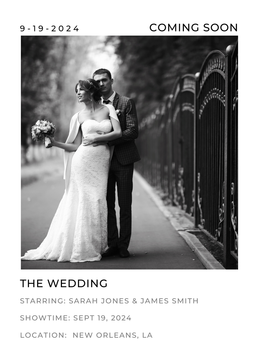 Save The Date Template with Two Images (Double Sided)